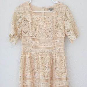 cream lace dress